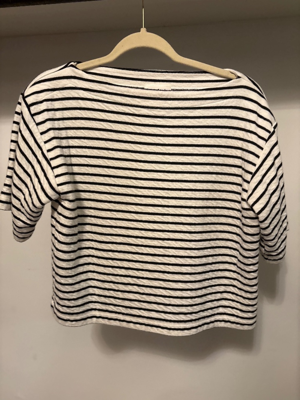 White black striped boutique top small